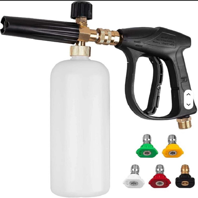 Pressure Washer Foam Gun - Autowasmachine Hogedrukwaspistool Schuimstraalfles Verstelbare sneeuwschuimlans met